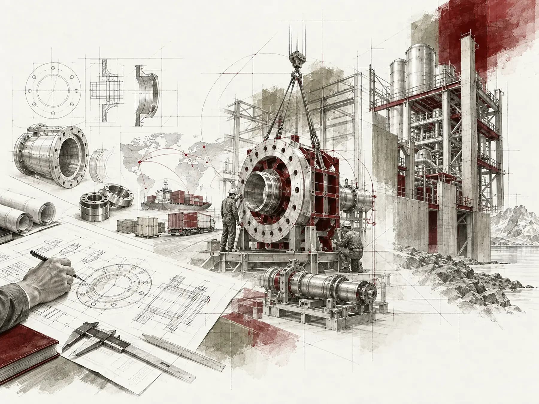 Engineering, technical procurement and industrial execution illustration for BLENWICK